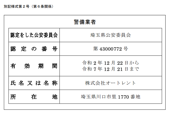 警備業者